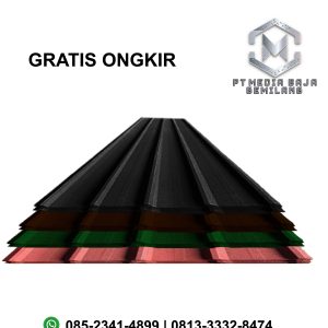 Atap Spandek Pasir 0.30mm X 1m X 6m – Merah Hati