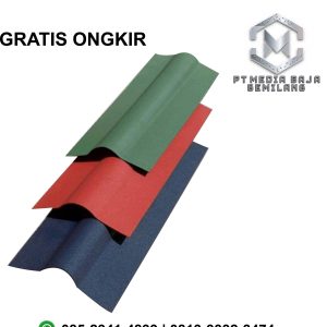 Nok Genteng Metal U Hi Roof 0.25mm – Merah Hati